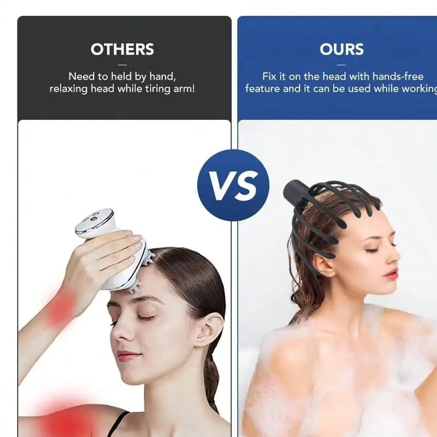 Electric Scalp Massager Rechargeable And Stress Relief