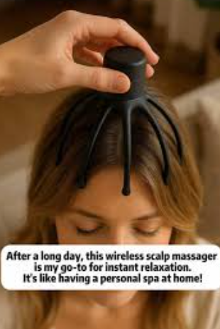 Electric Scalp Massager  Rechargeable And Stress Relief